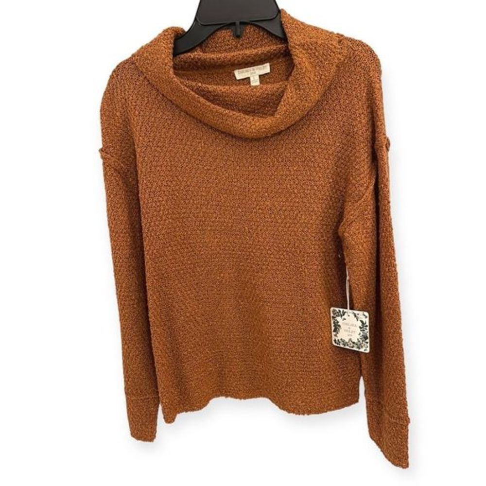 New! Chelsea&Violet Girls Soft Rust Sweater Size L